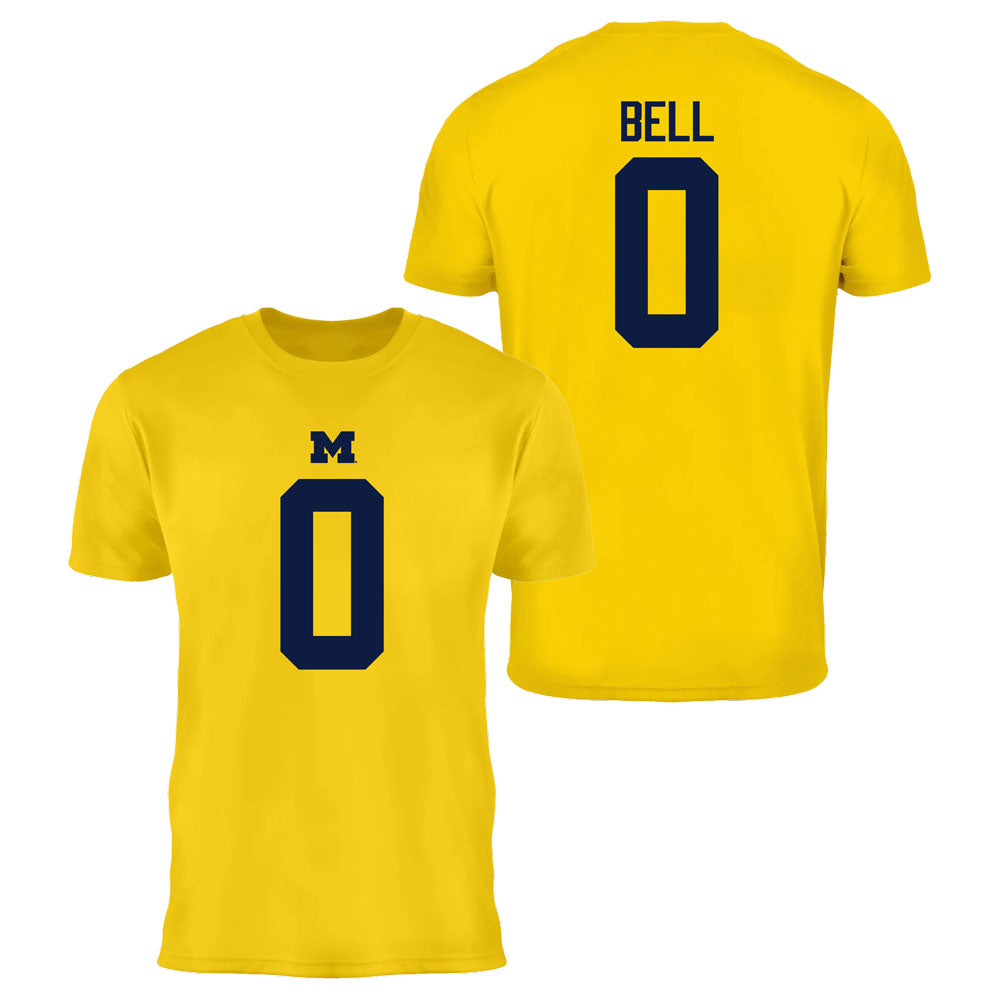 Valiant University of Michigan Football Kendrick Bell #0 Jersey Tee