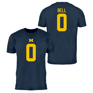Valiant University of Michigan Football Kendrick Bell #0 Jersey Tee