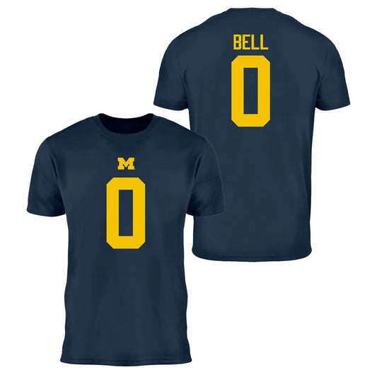 Valiant University of Michigan Football Kendrick Bell #0 Jersey Tee