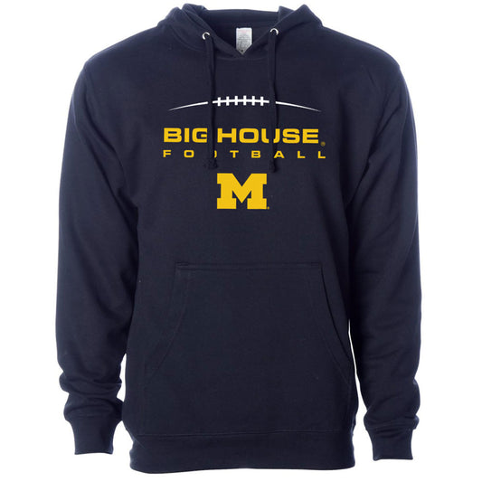 Valiant University of Michigan Football Big House Football Hooded Sweatshirt