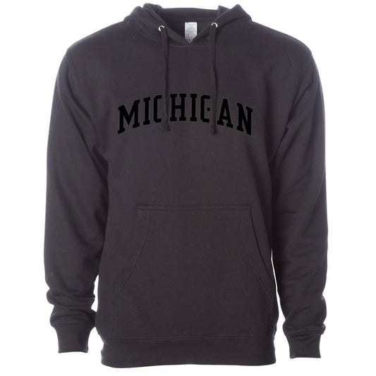Valiant University of Michigan Tonal Black Out Hooded Sweatshirt