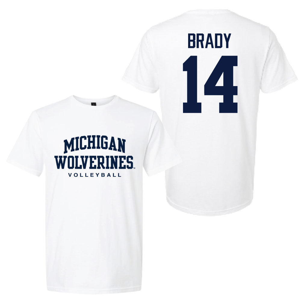 Valiant University of Michigan Volleyball Hannah Brady #14 Wolverines Sport Tee