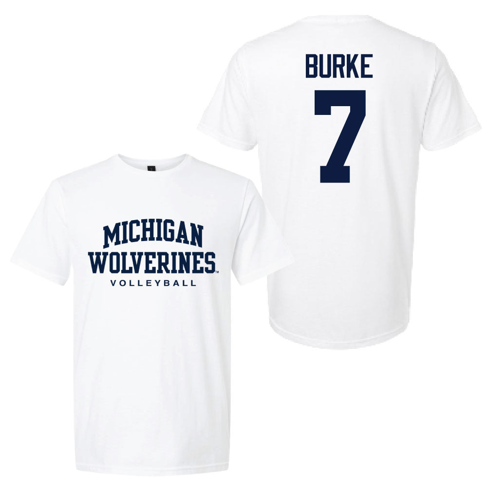 Valiant University of Michigan Volleyball Morgan Burke #7 Wolverines Sport Tee