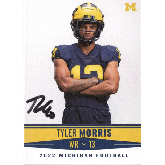 University of Michigan Football Tyler Morris Autographed Valiant 2022 Base Trading Card