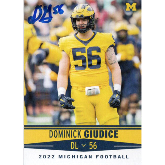 University of Michigan Football Dominick Giudice Autographed Valiant 2022 Base Trading Card