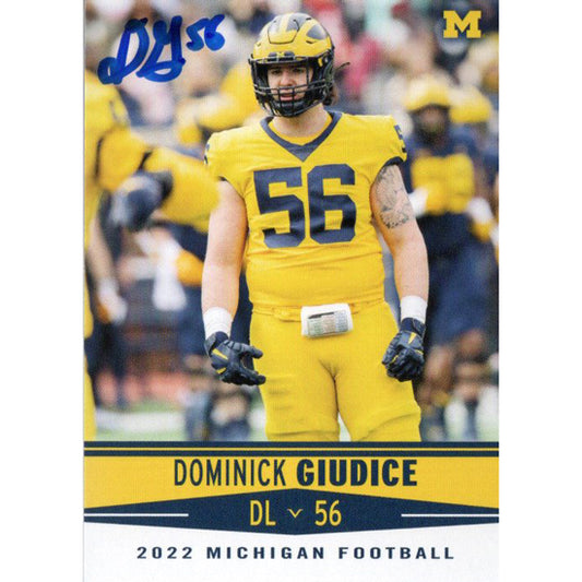 University of Michigan Football Dominick Giudice Autographed Valiant 2022 Base Trading Card