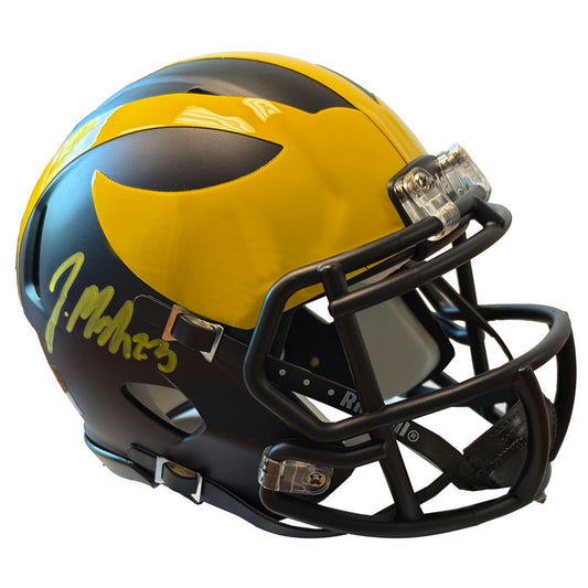 University of Michigan Football Jordan Marshall Autographed Riddell Mini Helmet