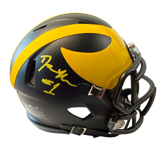 University of Michigan Football Donaven McCulley Autographed Riddell Mini Helmet