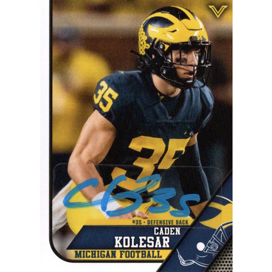 Caden Kolesar Autographed Valiant 2023 Michigan Football Trading Card