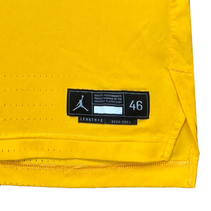 University of Michigan Basketball Charlie May Game-Worn Michigan Jersey (Maize) – Signed by Charlie May & Dusty May with Inscriptions