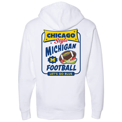 Valiant University of Michigan Football ''Chicago-Style" Football Hooded Sweatshirt