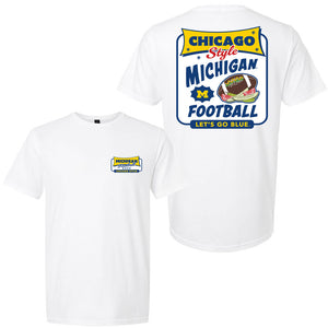 Valiant University of Michigan Football ''Chicago-Style" Football Tee