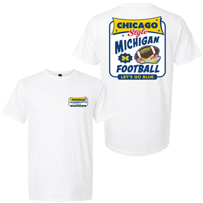 Valiant University of Michigan Football ''Chicago-Style" Football Tee