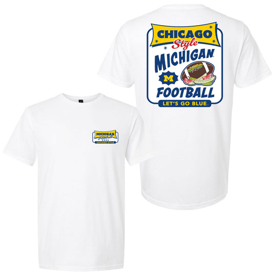 Valiant University of Michigan Football ''Chicago-Style" Football Tee