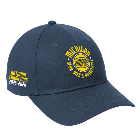 Valiant University of Michigan Men's Basketball 2025-2026 National Champions Circle Ball Slouch Hat