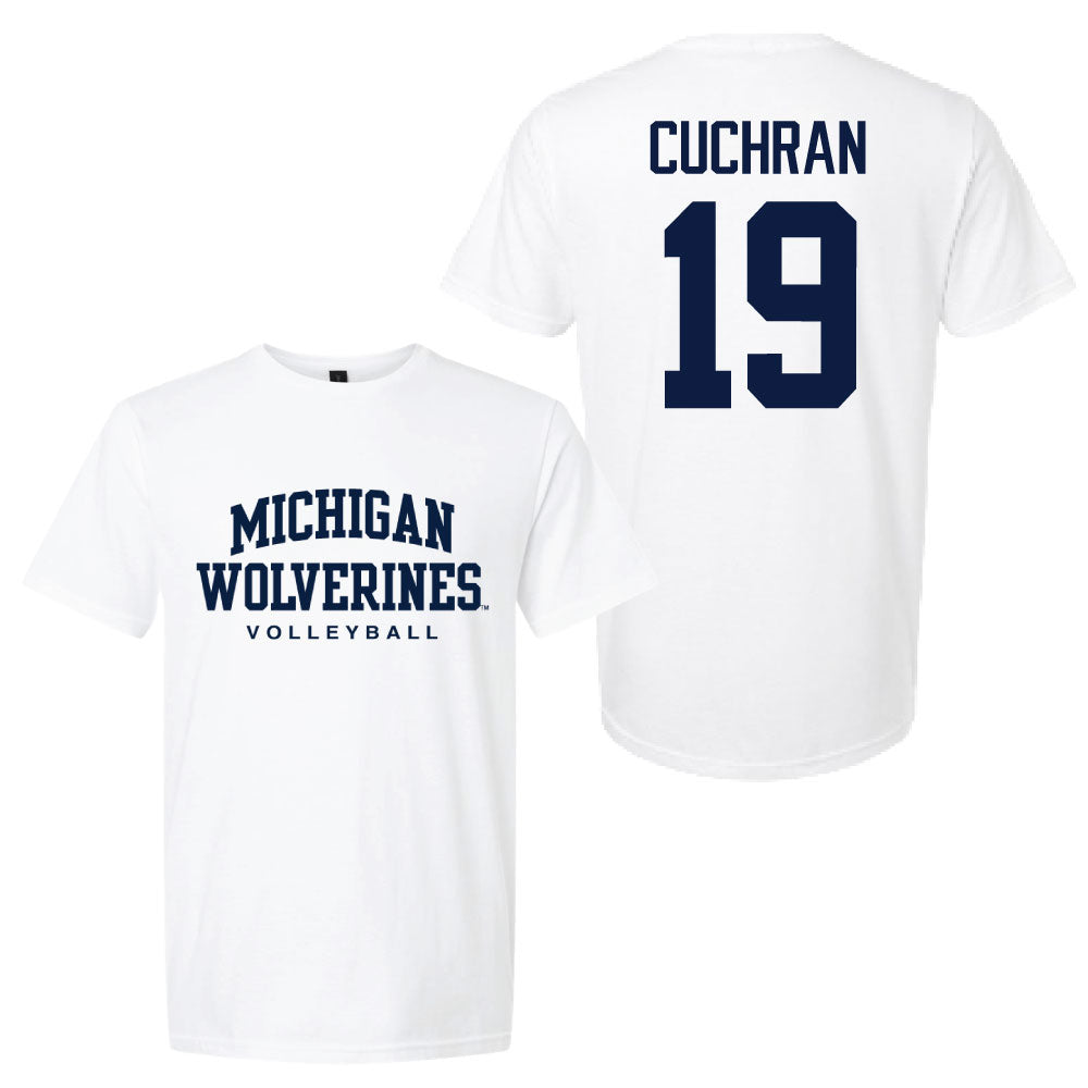 Valiant University of Michigan Volleyball Maddi Cuchran #19 Wolverines Sport Tee