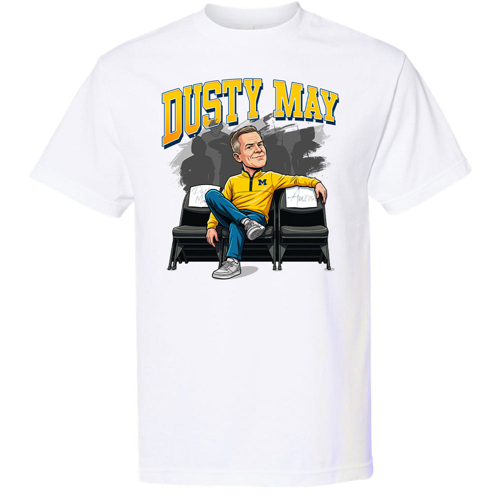 Valiant University of Michigan Basketball Dusty May "Aura" Caricature Tee