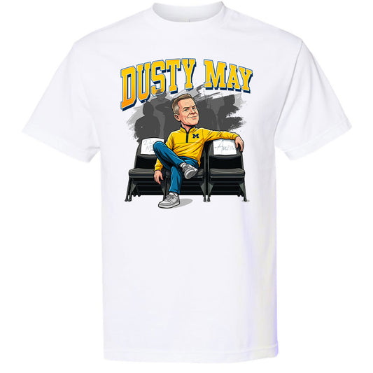 Valiant University of Michigan Basketball Dusty May "Aura" Caricature Tee
