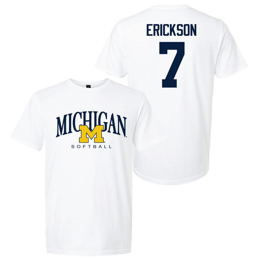Valiant University of Michigan Softball Maddie Erickson #13 M/Michigan Sport Tee