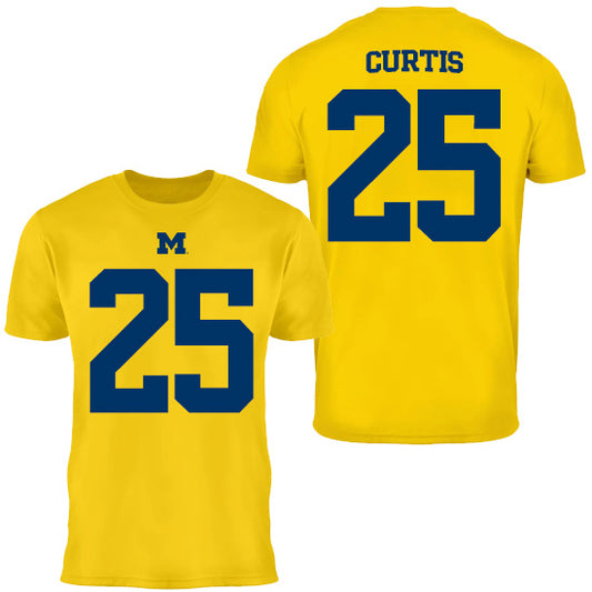 Valiant University of Michigan Football Mason Curtis #25 Jersey Tee