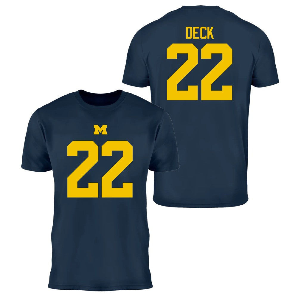 Valiant University of Michigan Football Jordan Deck #22 Jersey Tee