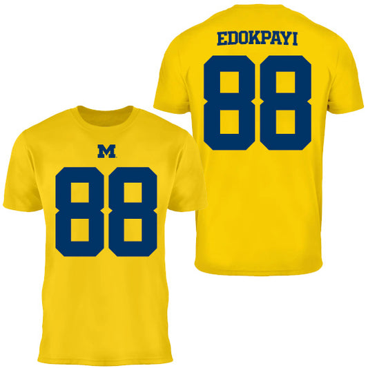 Valiant University of Michigan Football Lugard Edokpayi #88 Jersey Tee
