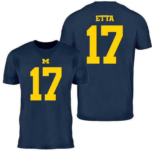 Valiant University of Michigan Football Enow Etta #17 Youth Jersey Tee