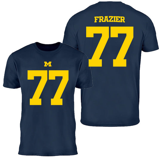 Valiant University of Michigan Football Blake Frazier #77 Jersey Tee