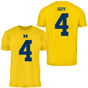 Valiant University of Michigan Football T.J. Guy #4 Jersey Tee
