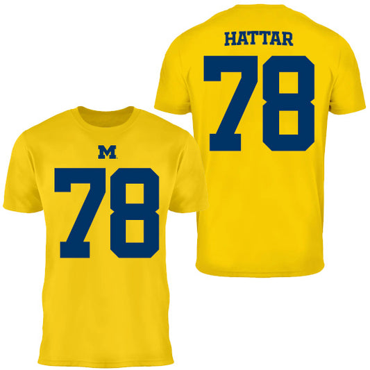 Valiant University of Michigan Football Lawrence Hattar #78 Jersey Tee