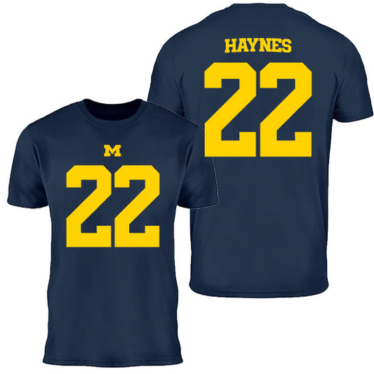 Valiant University of Michigan Football Justice Haynes #22 Jersey Tee