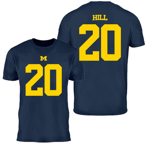 Valiant University of Michigan Football Jyaire Hill #20 Youth Jersey Tee