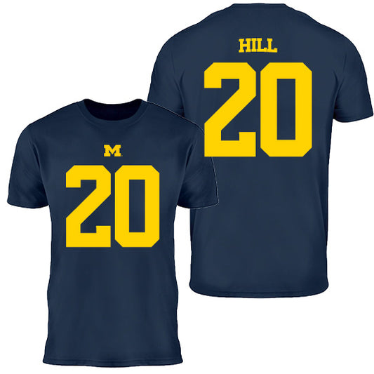 Valiant University of Michigan Football Jyaire Hill #20 Youth Jersey Tee