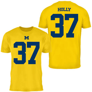 Valiant University of Michigan Football Julius Holly #37 Jersey Tee