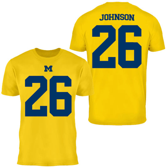 Valiant University of Michigan Football Donovan Johnson #26 Jersey Tee