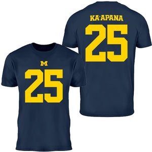 Valiant University of Michigan Football Micah Ka'apana #25 Youth Jersey Tee