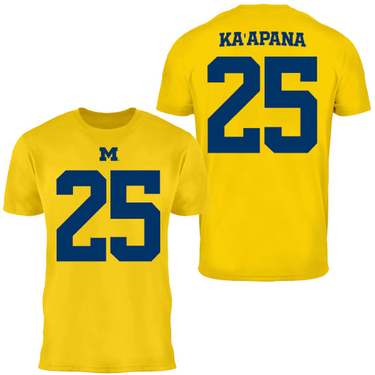 Valiant University of Michigan Football Micah Ka'apana #25 Jersey Tee
