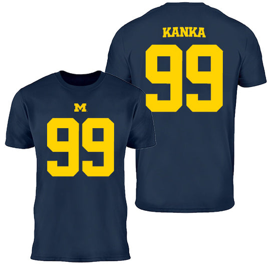Valiant University of Michigan Football Bobby Kanka #99 Jersey Tee