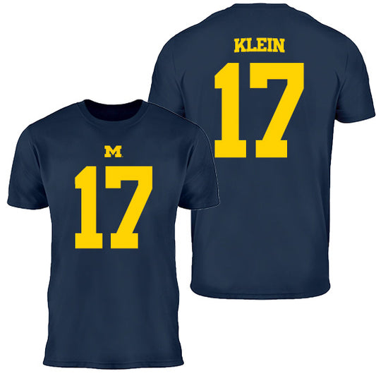 Valiant University of Michigan Football Marlin Klein #17 Jersey Tee