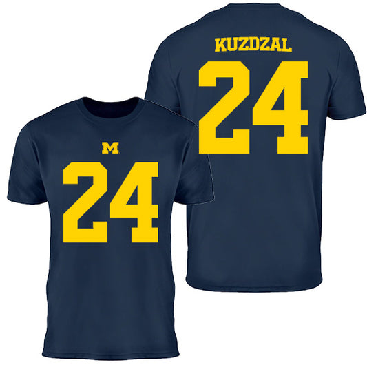 Valiant University of Michigan Football Bryson Kuzdzal #24 Jersey Tee