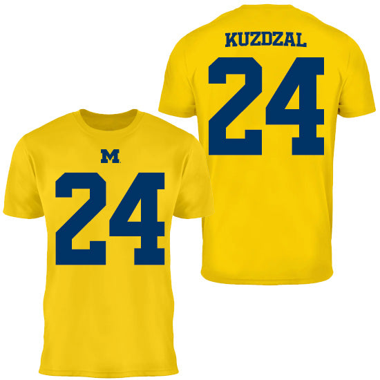 Valiant University of Michigan Football Bryson Kuzdzal #24 Jersey Tee