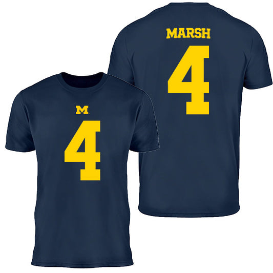 Valiant University of Michigan Football Andrew Marsh #4 Youth Jersey Tee