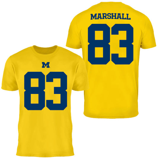 Valiant University of Michigan Football Zack Marshall #83 Jersey Tee