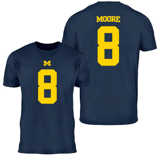 Valiant University of Michigan Football Derrick Moore #8 Youth Jersey Tee