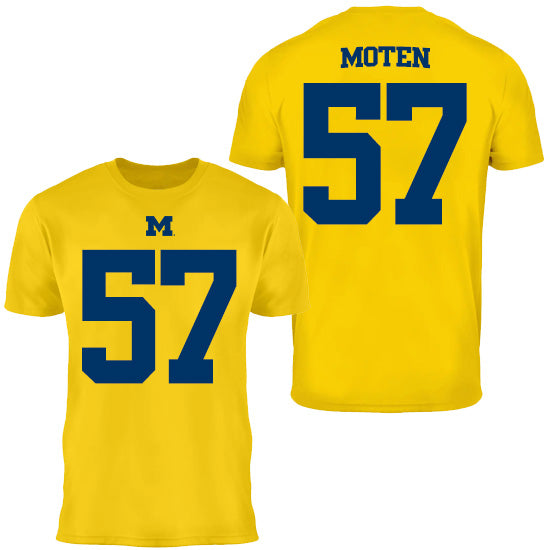 Valiant University of Michigan Football Travis Moten #57 Jersey Tee