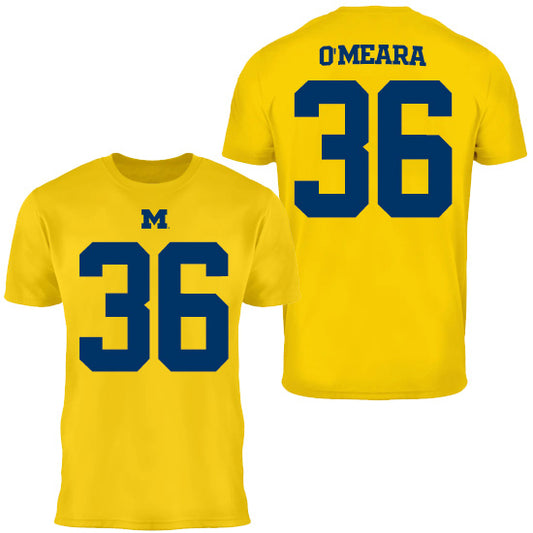 Valiant University of Michigan Football Tomas O'Meara #36 Jersey Tee