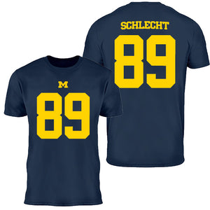 Valiant University of Michigan Football Kaleb Schlecht #89 Jersey Tee