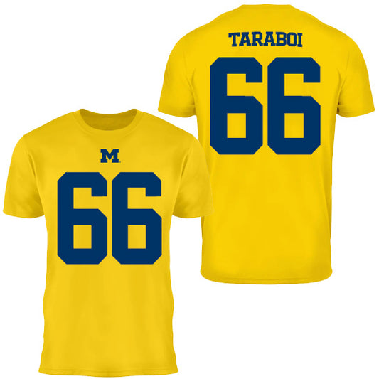 Valiant University of Michigan Football Dan Taraboi #66 Jersey Tee
