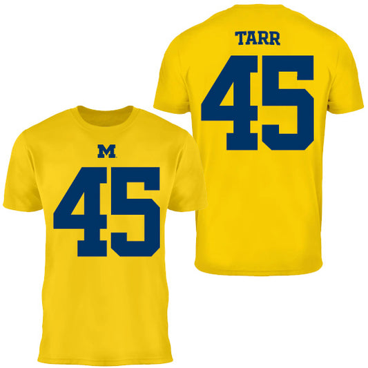 Valiant University of Michigan Football Greg Tarr #45 Jersey Tee