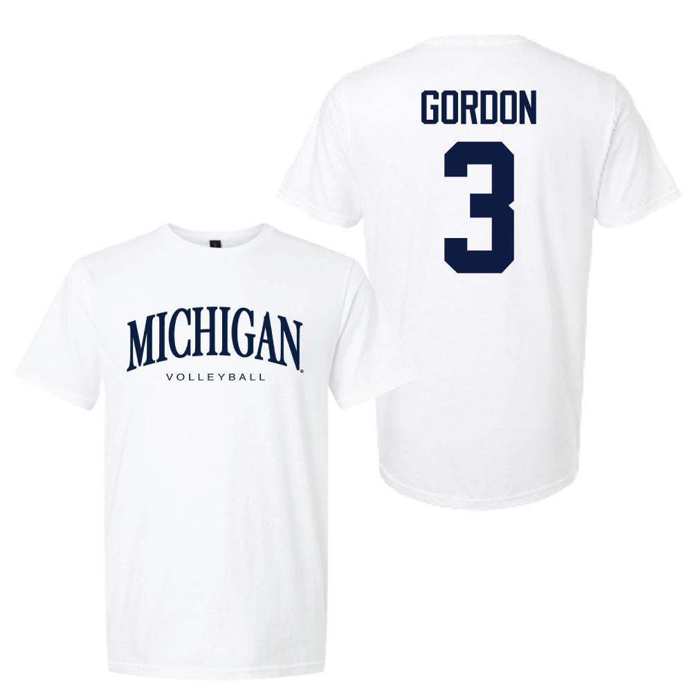 Valiant University of Michigan Volleyball Cymarah Gordon #3 Wordmark Sport Tee